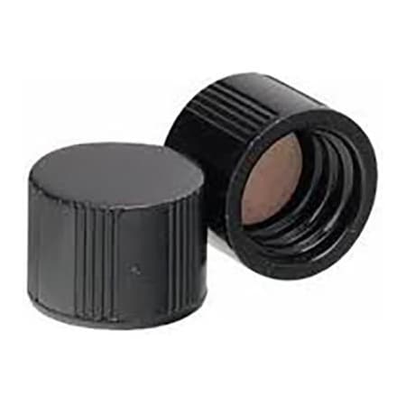 Cp Lab Safety. Wheaton 8-425 Black Phenolic Caps, PTFE Liner, Case of 200 W240406